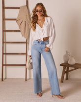 Salted Romance Front Tie Ruffle Top