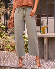 Ashlyne Drawstring Barrel Jeans