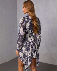 Halle Asymmetrical Printed Shirt Dress
