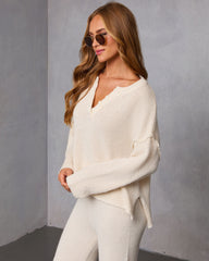 Chanie Knit Partial Button Top