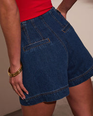 Canyon Canvas Belted Denim Shorts