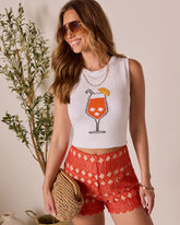 Sip Happens Cocktail Graphic Sweater Tank