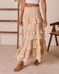 Heart Affair Tiered Maxi Skirt