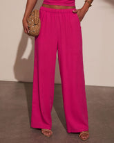 Onyx Linen Wide Leg Pants