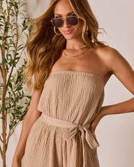 Shaylin Strapless Waist Tie Jumpsuit