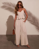 Pipper Pleated Linen Pant