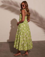 Jovanne Tiered Floral Maxi Dress