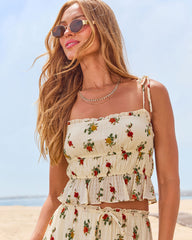 Market Morning Shoulder Tie Top