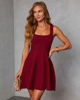 Caramel Moon Fit And Flare Mini Dress