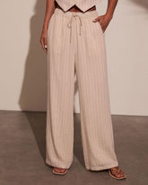 Hazel Pinstripe Wide Leg Pants