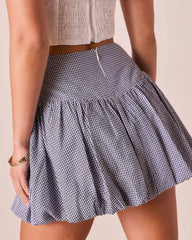 Shellie Gingham Bubble Hem Mini Skirt
