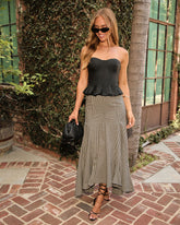 Rylin Gingham Maxi Skirt