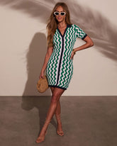 Dakota Wavy Stripe Mini Dress