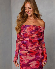 Harvest Haze Off The Shoulder Maxi Dress