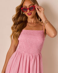 Heartland Haze Pinstripe Maxi Dress