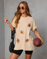 Stadium Shine Oversized Football Graphic Tee