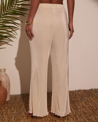 Vintage Summer Wide Leg Plisse Pants