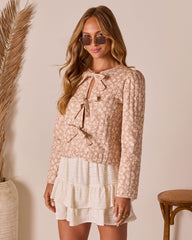 Florienne Front Tie Quilted Jacket