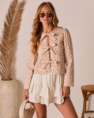 Florienne Front Tie Quilted Jacket