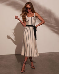 Tell Me More Contrast Midi Dress