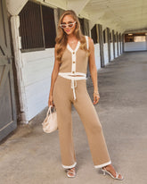 Rosemere Contrast Wide Leg Pants