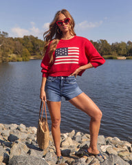 Western Light Distressed Denim Shorts