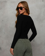 Jenza Ribbed Henley Top