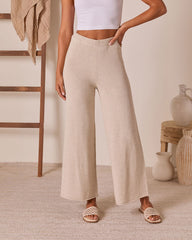 Ease Mode Wide Leg Knit Pants
