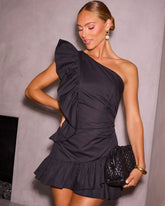 Reighlin One Shoulder Mini Dress
