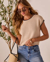 Reyah Contrast Stitch Sweater