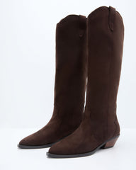 Eylana Suede Western Knee High Boot