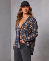 English Ivy Plaid Button Down Top