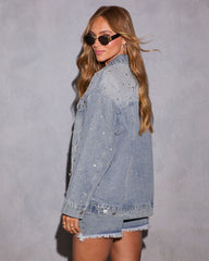 Moonset Blues Embellished Denim Jacket