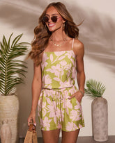 Spritz Hour Floral Print Spaghetti Strap Top