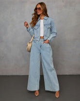 Sindy Wide Leg Pleated Jeans