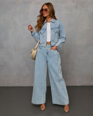 Sindy Wide Leg Pleated Jeans