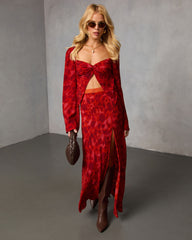 Astrella Abstract Flyaway Top