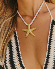 Seaside Dream Starfish Twist Rope Necklace