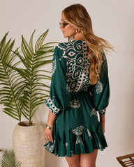 Salty Petals Tassel Tie Mini Dress