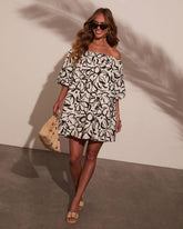 Enchanted Bliss Off The Shoulder Mini Dress