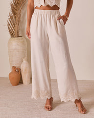 Summer on the Range Eyelet Hem Pants