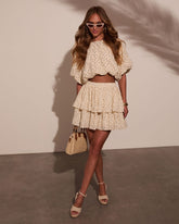 Sweet Harmony Tiered Floral Mini Skirt
