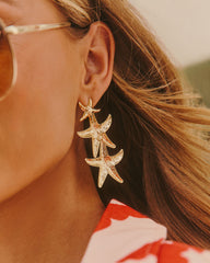 Sandbar Tiered Starfish Earrings