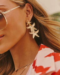 Sandbar Tiered Starfish Earrings