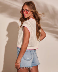 Izabelle Contrast Knit Sweater