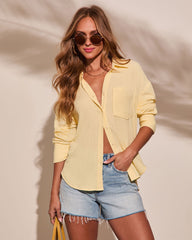 Seaberry Collared Button Down Top