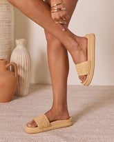 Devena Raffia Platform Sandal