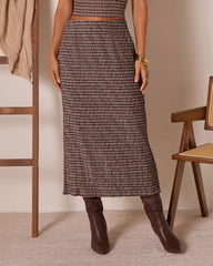 Haylow Plaid Midi Skirt