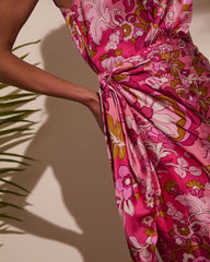 Alissa Floral Wrap Midi Dress