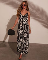 Marina Muse Printed Cowl Neck Jumpsuit